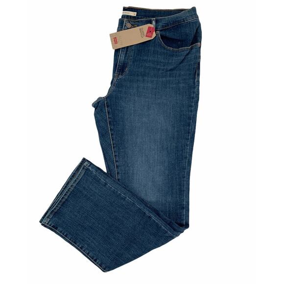 Levi's Sculpt Women's Classic Bootcut Jeans Blue Andromeda Plus Size 16 W33XL32 - Picture 4 of 10